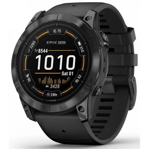 Смарт-часы Garmin Epix Pro gen.2 51мм 1.4" AMOLED корп.серый рем.черный (010-02804-21)