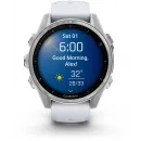 Смарт-часы Garmin Fenix 8 43мм 1.3" AMOLED корп.серебристый рем.белый разм.брасл.:108-182мм (010-02903-00)