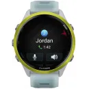 Смарт-часы Garmin Forerunner 570 47мм 1.4" AMOLED корп.золото белое рем.бирюзовый разм.брасл.:135-205мм (010-02971-01)