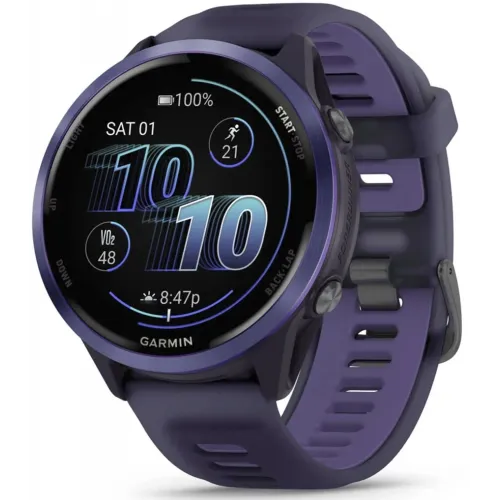 Смарт-часы Garmin Forerunner 570 47мм 1.4" AMOLED корп.фиолетовый рем.фиолетовый разм.брасл.:135-205мм (010-02971-02)