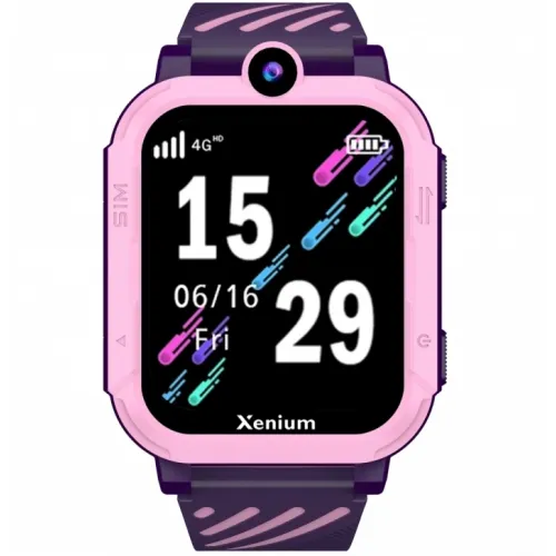 Смарт-часы Xenium W600 1.83" AMOLED корп.розовый рем.фиолетовый (CTW600PK/00)